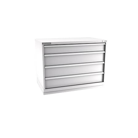 Champion Tool Storage Modular Tool Cabinet, 4 Drawer, Light Gray, Steel, 47 in W x 28-1/2 in D x 36 in H E15000401ILCFTB-LG